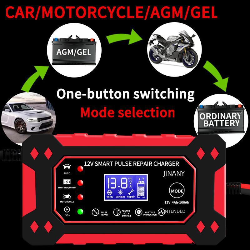 Intelligentes Pulsreparatur-Autobatterieladegerät 12V6A für Blei-Säure-Batterien von Motorrädern