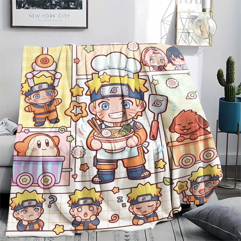 Naruto Print Flannel Blanket, Ultra Soft High Quality All Seasons Warm Throw, Home Decor Cozy Blanket, Perfect Christmas Gift