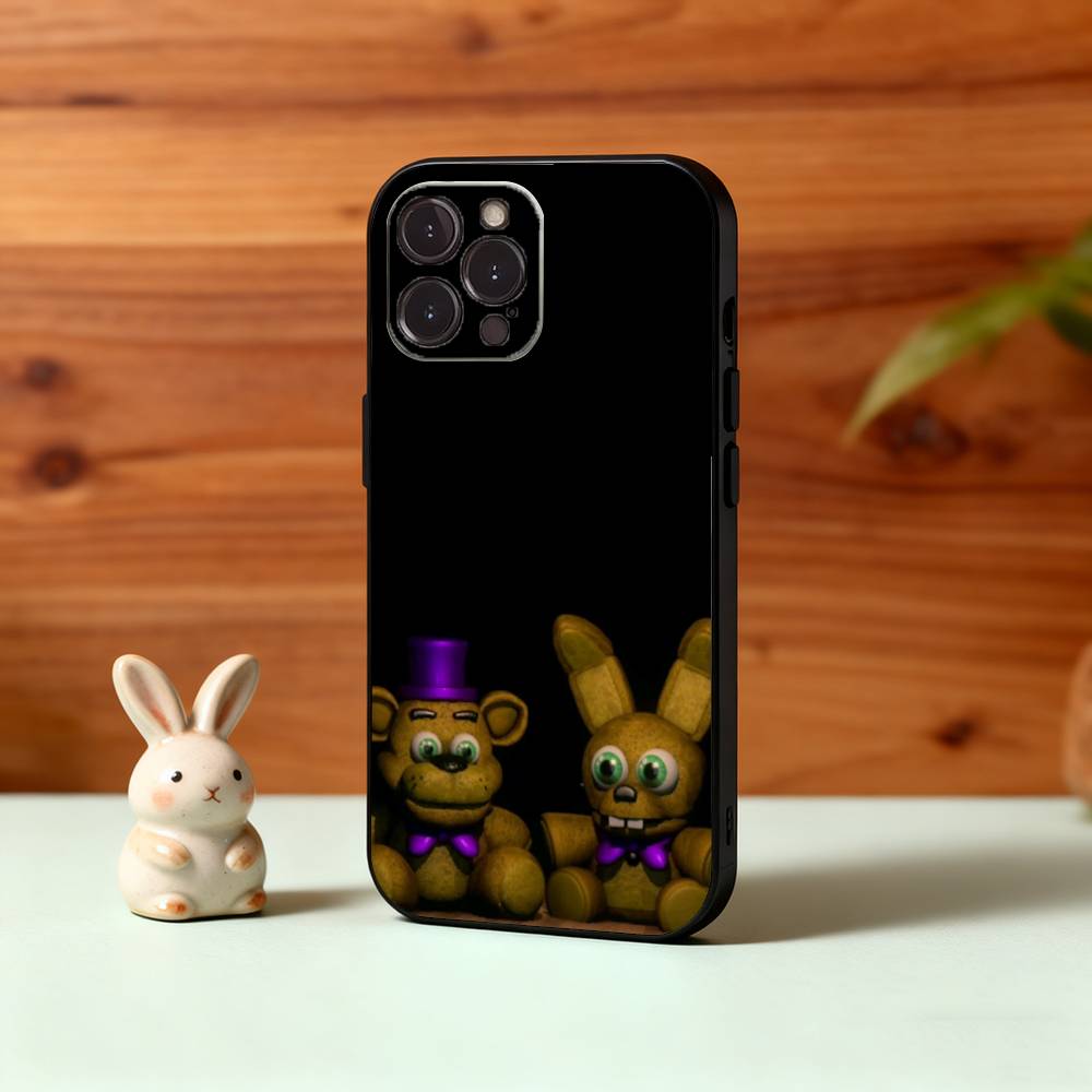 F-Five-Nights-At-Freddys F-Fnaf Phone Case For iPhone17 16 15 14 13 12 11 Pro Max Plus,5G Soft Black Case
