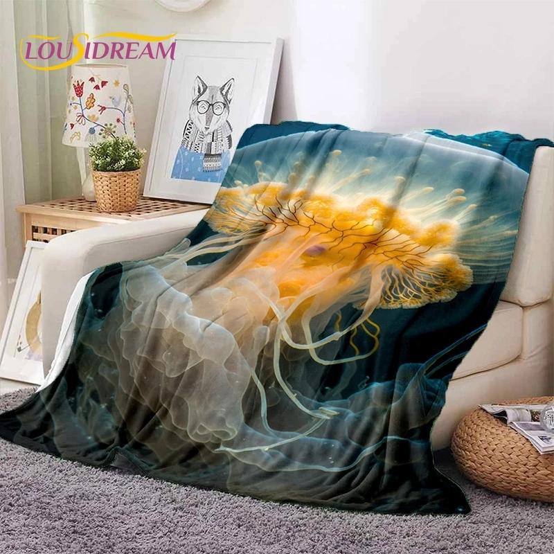 3D Vízalatti Világ Tengerfenék Delfin Rajzfilm Puha Flanel Takaró Ágyakhoz Hálószobába Kanapéra Piknikhez, Dobótakaró Kültéri Szabadidőhöz