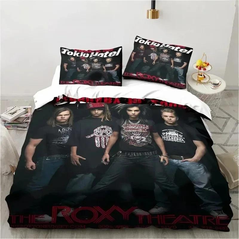 3D-Druck Tokio Hotel 3D NEU Bettbezug Kissenbezug Bettwäsche-Set Erwachsener Junge Mädchen Schlafzimmerdekoration Kinder Einzel Doppel Groß