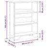 VidaXL Bibliothèque noir 80x31x106 cm bois d'ingénierie, étagère, étagère à livres, étagère de rangement, armoire de 848624
