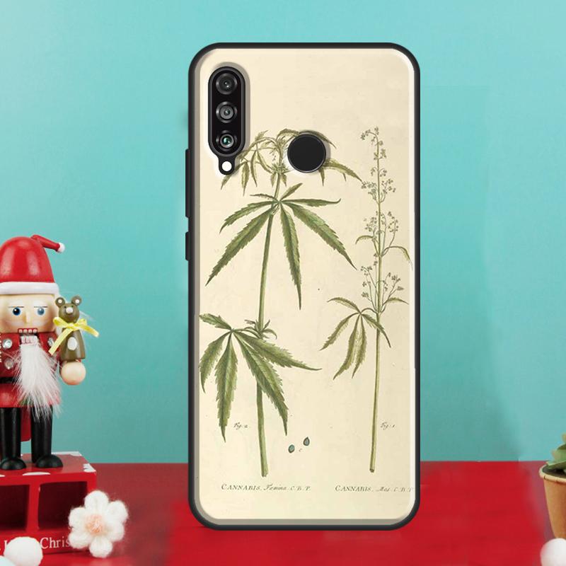 Botanical Drawings Flowers Plants For Huawei Nova 12i 12s 11i 5T Y90 Y70 Y60 Y61 Y91 Y72 9 10 SE P60 Pro P20 P30 P40 Lite Case