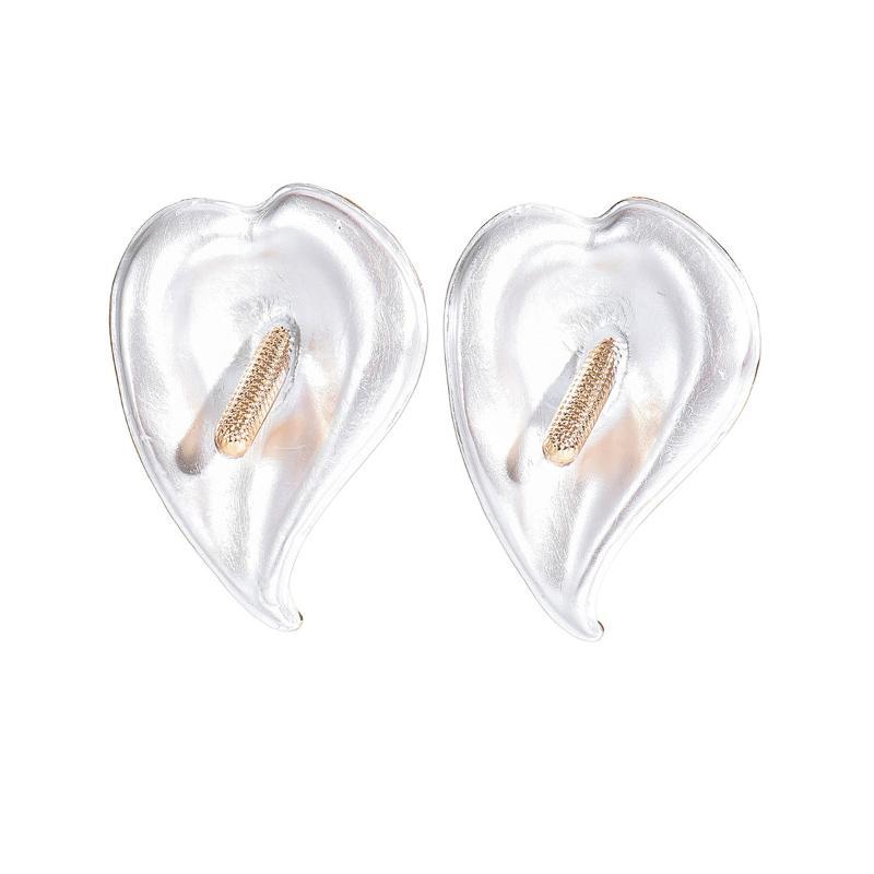 Exaggerated Colorful Enamel Drip Oil Flower Stud Earrings For Women Fashion Metal Irregular Geometric Earrings Jewelry Gift