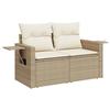 VidaXL Salon de Jardin avec Coussins 10 pcs, Canapés de Terrasse, Ensemble de Meubles de Patio, Mobilier d'Extérieur, Beige 3224609