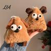 Flauschiges Cartoon-Hängeornament Niedlicher Tier-Plüsch-Schlüsselanhänger mit großen Augen, Dreieckiges Monster-Anhänger für Plüsch-Schlüsselanhänger Kinderrucksack, Weicher Taschenanhänger,