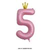 42-Inch Large Pink Crown Aluminum Film Digital Balloon Children'S 1St Birthday Party Decoration Photo Props