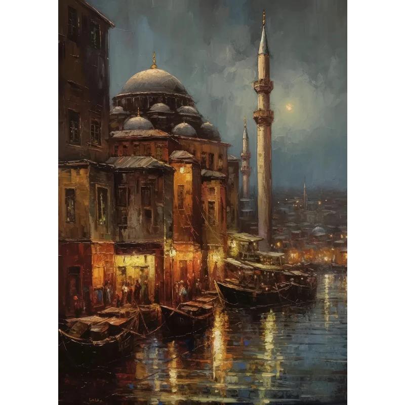 Beauty Romance Townscape Posters Marrakech Morocco Italy City of Water Prints Canvas Painting Wall Art Pictures Home Room Decor