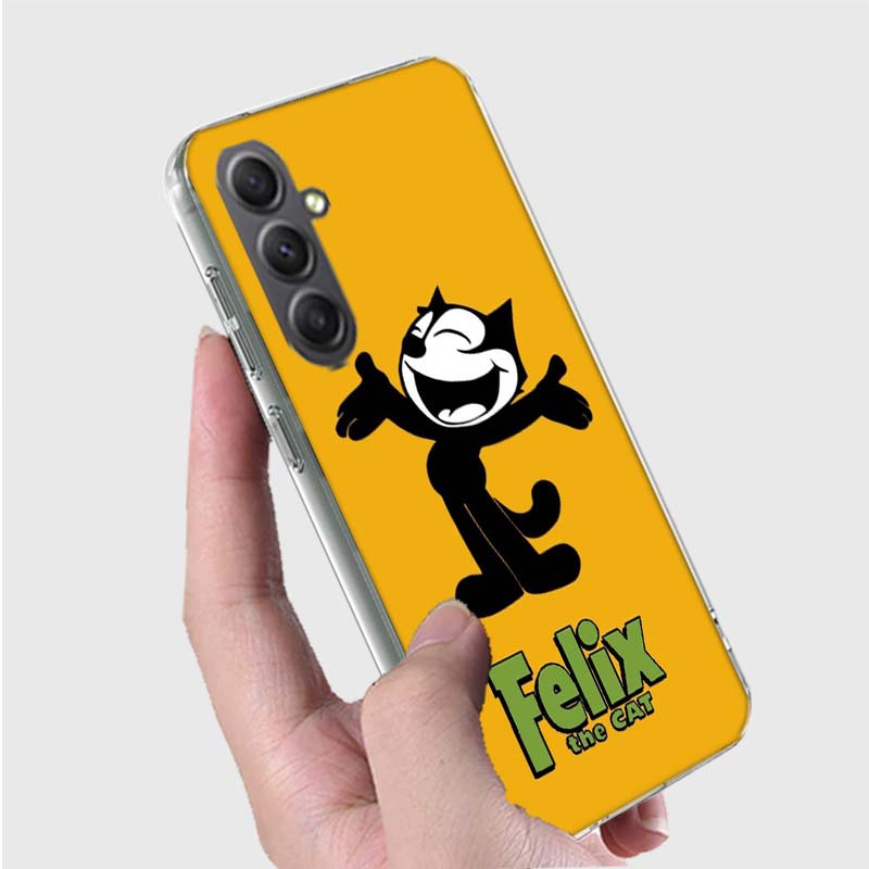 F-Felix the Cats Funny Phone Case for Samsung A16 A26 A36 A56 A17 A37 A57 A07 A06 A02S A03 A04S A05S Galaxy Note 20 10 A50S A71 Samsung A02S