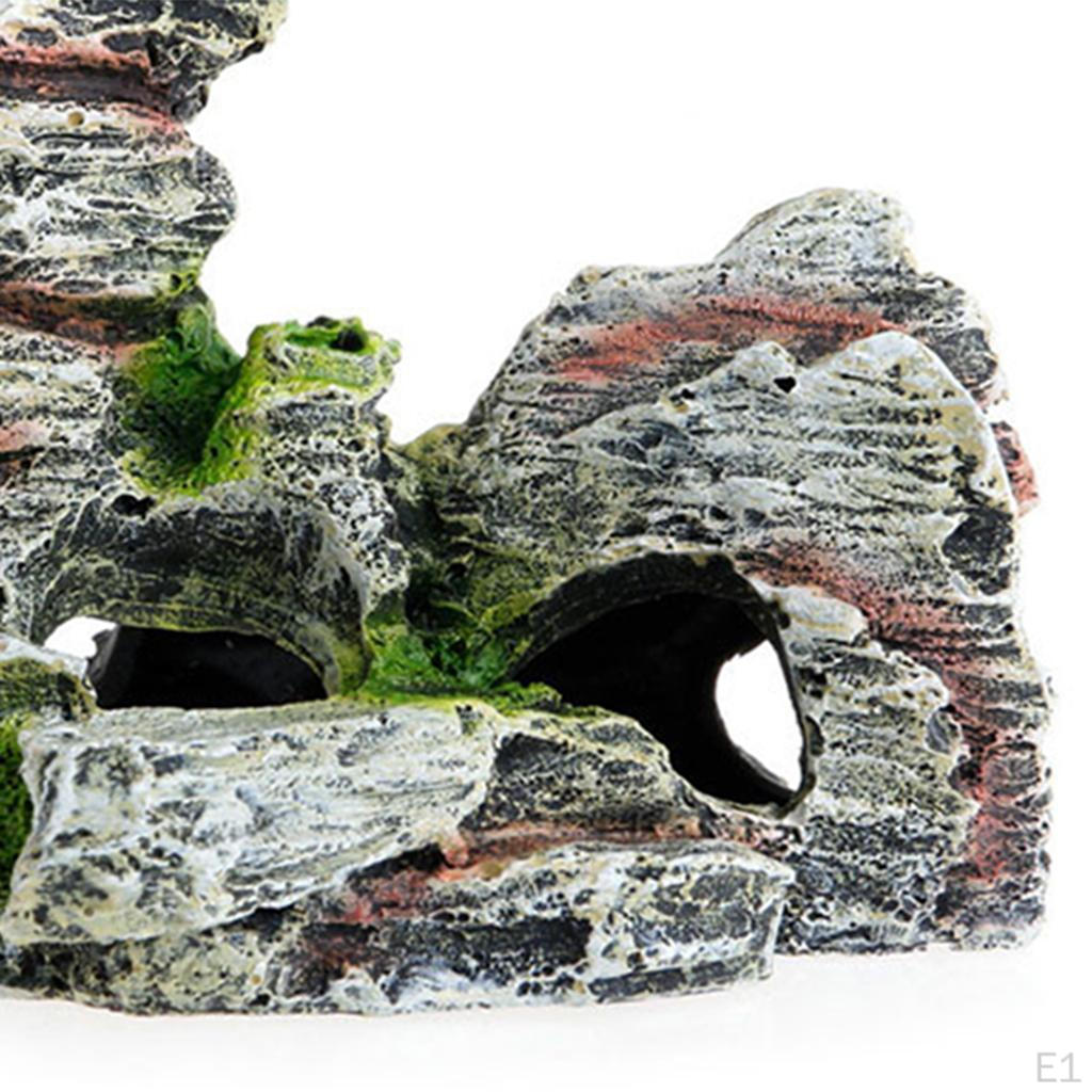 Aquarium Mountain Ornament Rock Cave Landscape, Fishing Artificial Decoration