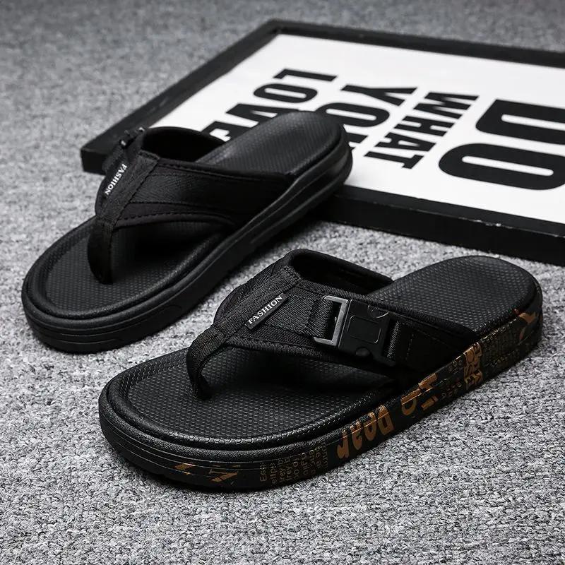 Fashion Platform Men's Shoe Beach Male Slipper Shiatsu Flip Flops Cheap Shoes Liquidation Designer Luxury 2025 Fashion Elegant Low Price