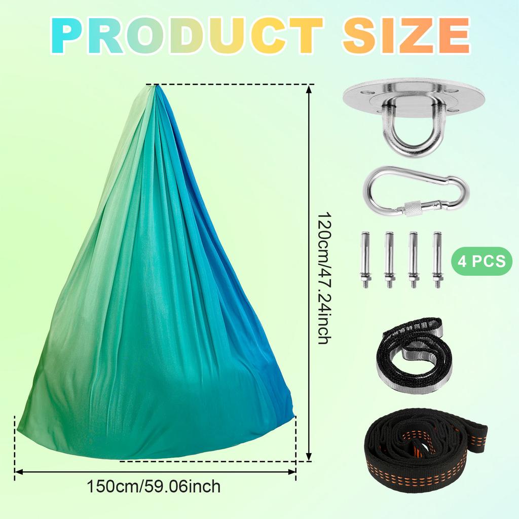 Sensory Swing Calming Compression Therapy Swing Hammock Indoor and Outdoor Therapy Cuddle Swing for Kids Easy to Install