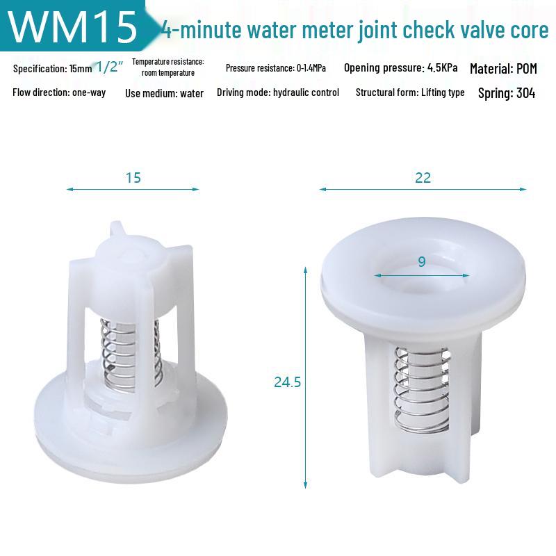 Kunststoff-Wasserleitung Rückschlagventilkern: 6-Punkt, 4-Punkt, 1 Zoll, 2 Zoll, Ventilzubehör