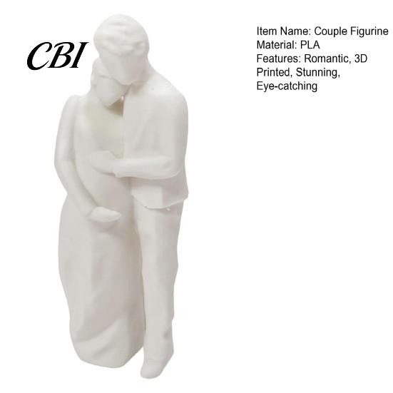 Low-key Textured Ornament 3D Printed Couple Figurine, Husband And Pregnant Wife Embrace Sculpture, Romantic Healing Atmosphere Decor Lover Statue for