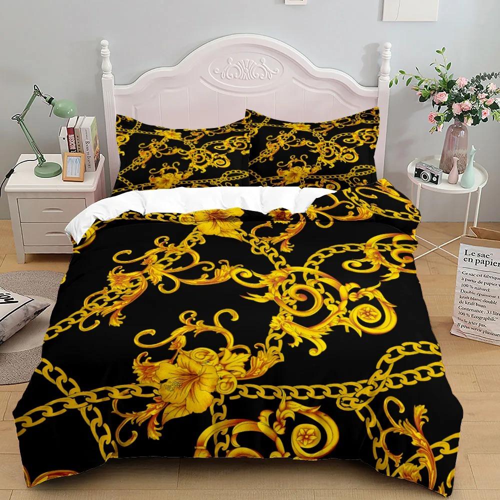 Baroque Pattern Bohemian Bedding Collection For Kids And Adults Duvet Cover Pillowcase Twin Queen Size Bed Home Textile