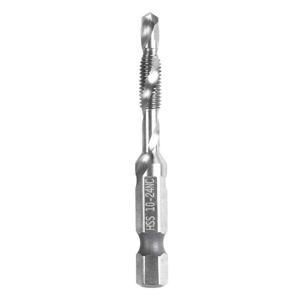 Compound Deburring Drill and Tap Bit Set High Speed Steel Quick Replacement Step Processing Rustproof Suitable for Aluminum