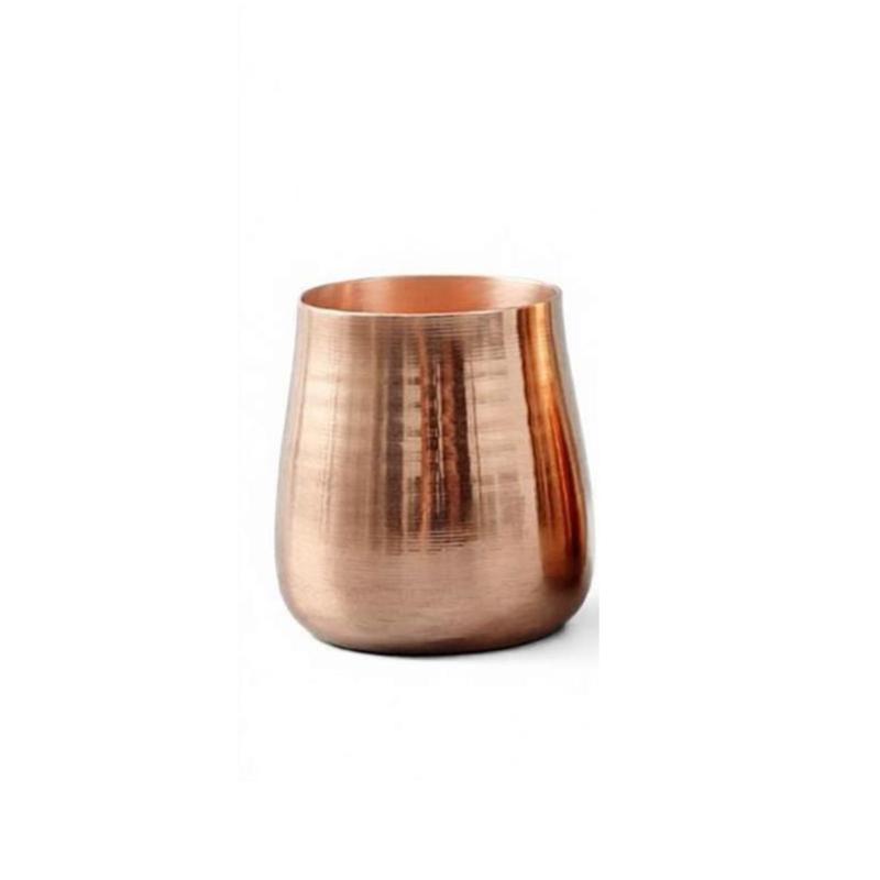 Handcrafted Pure Copper Drinking Tumblers Hammered Finish Traditional Craft Lead-Free Cups for Home Camping Hiking Use S