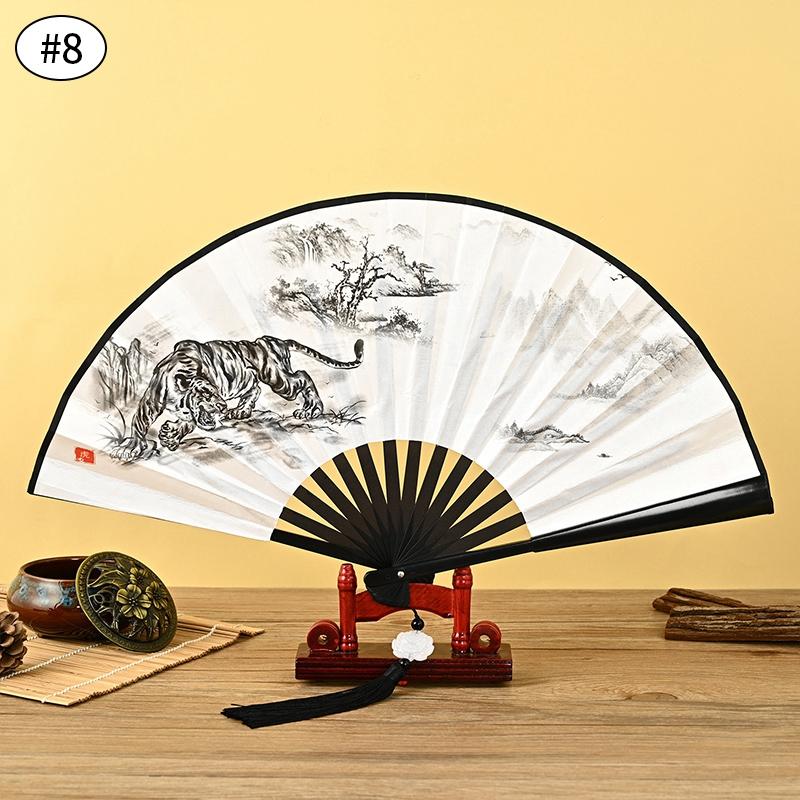 Chinese Style Folding Fans Bamboo Handheld Fans Vintage Hand Holding Fans For Wedding Party Gifts Dancing Props Wall Decoration