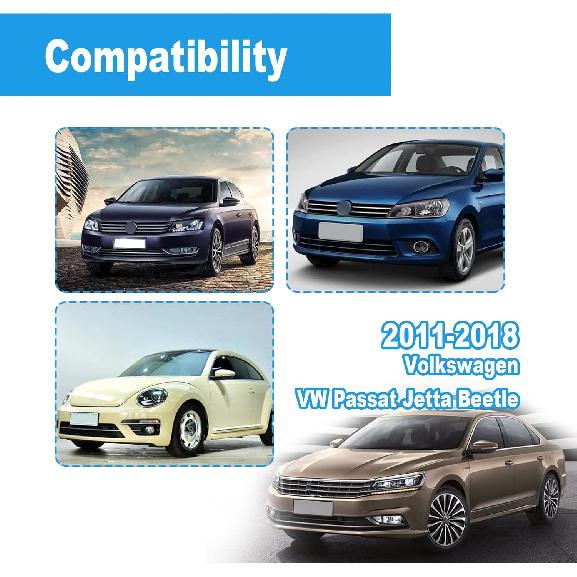 Passenger Right Side View Heated Mirror Glass Replacement For 2011 2012 2013 2014 2015 2016 2017 2018 Volkswagen VW Passat Jetta Beetle Side Mirror