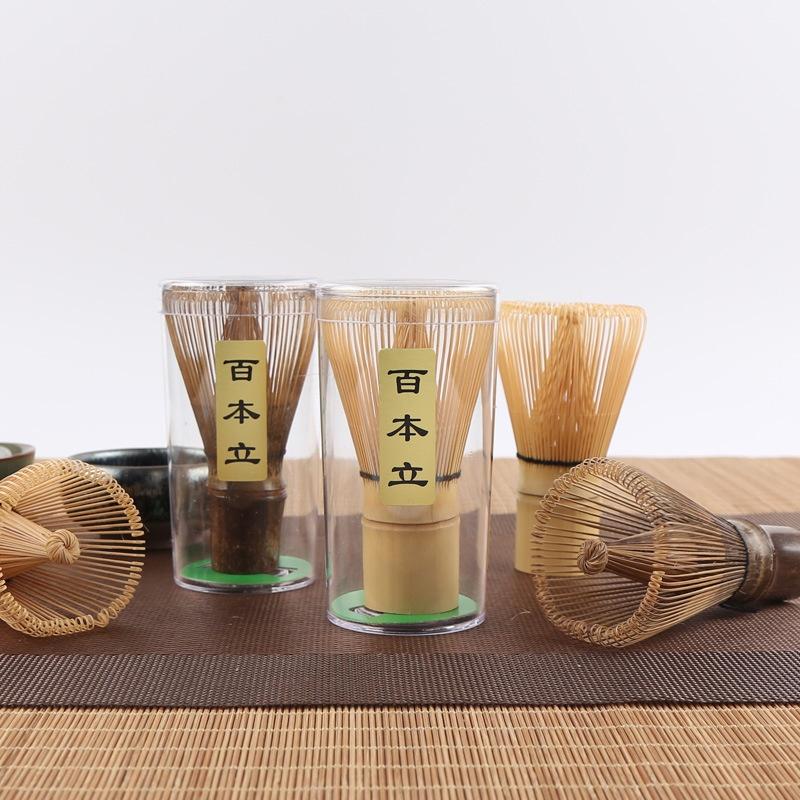 1Pc Kitchen Accessories 100 Matcha Green Tea Powder Whisk Teaware Japanese Ceremony Bamboo Chasen Tea Tool Tea Brush