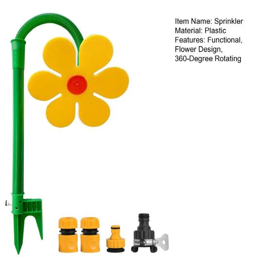 Crazy Flower Sprinkler Dancing Flower Water Sprinkler 360-Degree Rotating Garden Sprinkler for Yard Lawn Irrigation Kids Pets Playing