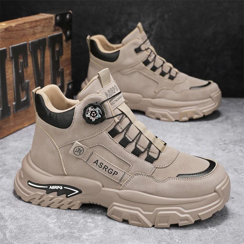 Autumn new outdoor mountaineering sports wear-resistant heightening casual thick-soled labor protection mountaineering shoes 39