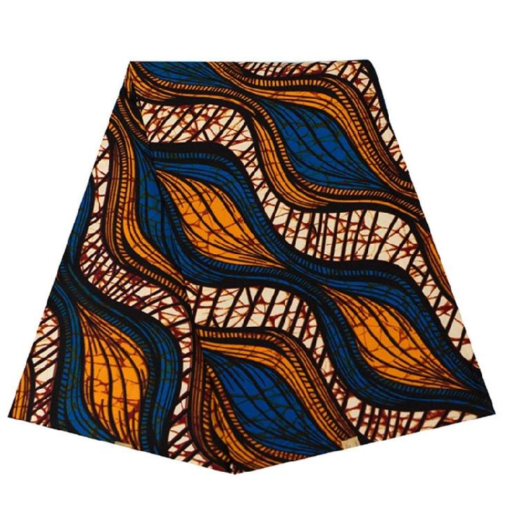

African Waxed Print Fabric Double Side Geometric Print Fabric Polyester Sewing Cloth For Quilting Project Patchwork