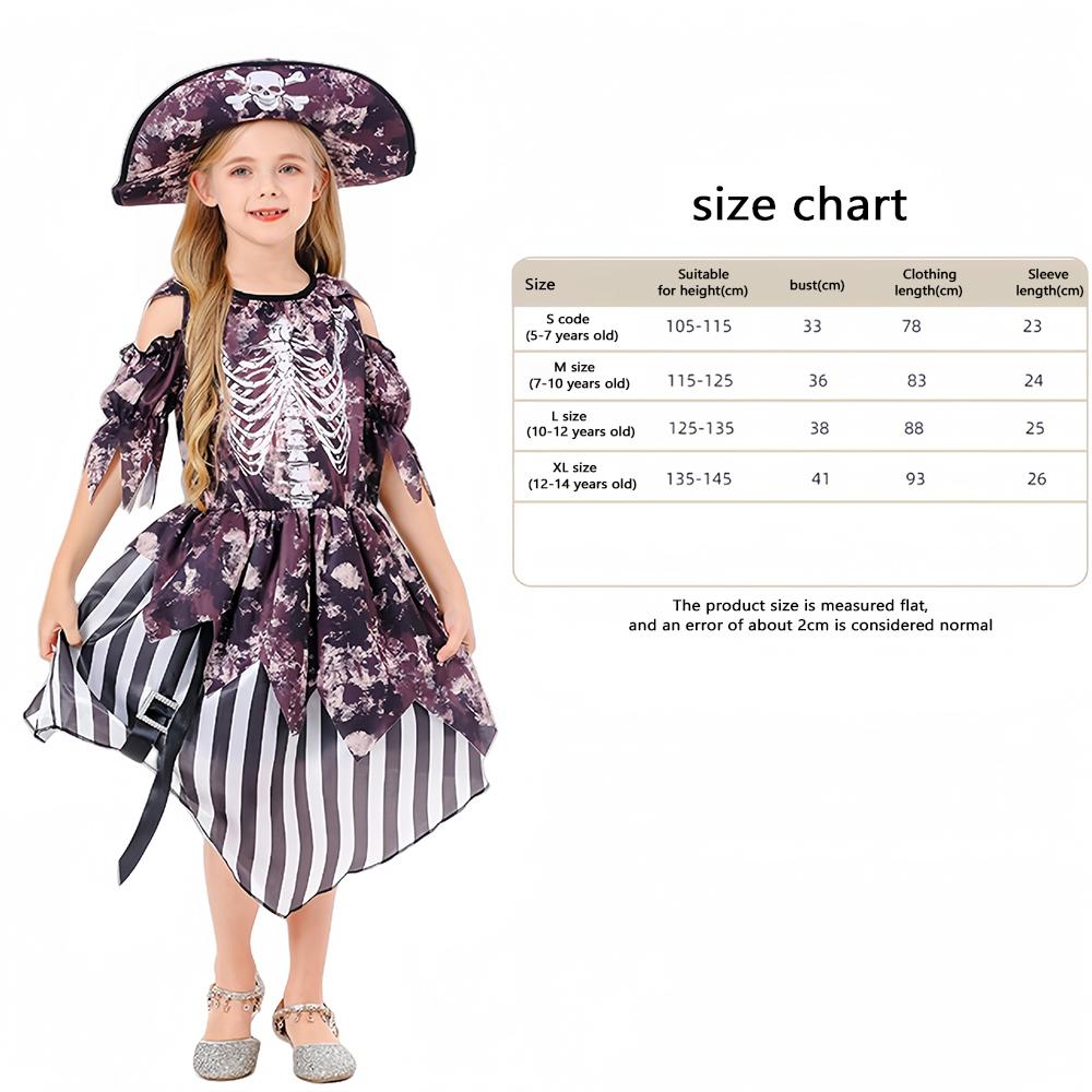 Halloween Pirate Stage Costume Cosplay Trick or Treat Set Unisex Swashbuckling Adventure Outfit Complete Role Play Prop Dress Up