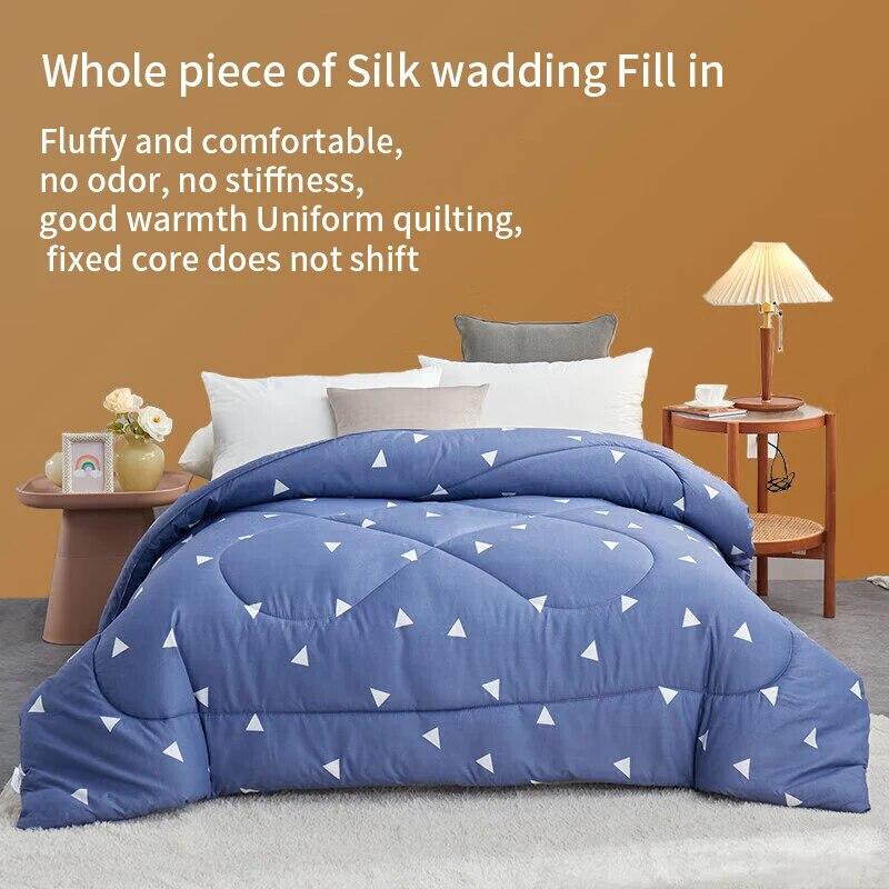 Thickened Spring Warm Autumn Quilt Warm Bedding In Autumn And Winter The Four Seasons Polyester Fibre Quilt