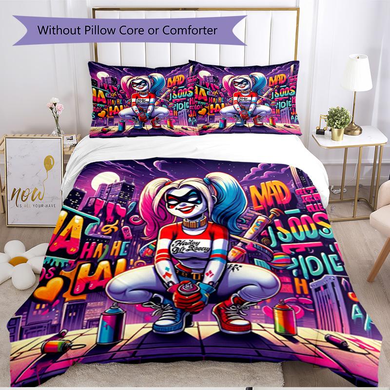 3pcs Duvet Cover Set (1*Duvet Cover + 2*Pillowcase, Without Core), Superhero Print Soft All‑Season Bedding Set, Home Bedroom Decor Gift