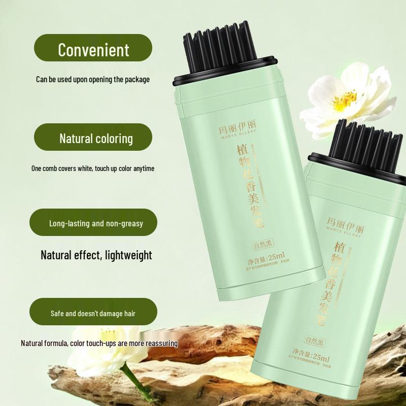 Douyin Bestseller: Plant-Based White Hair Concealer Pen - Non-Damaging, Disposable, Genuine Product.