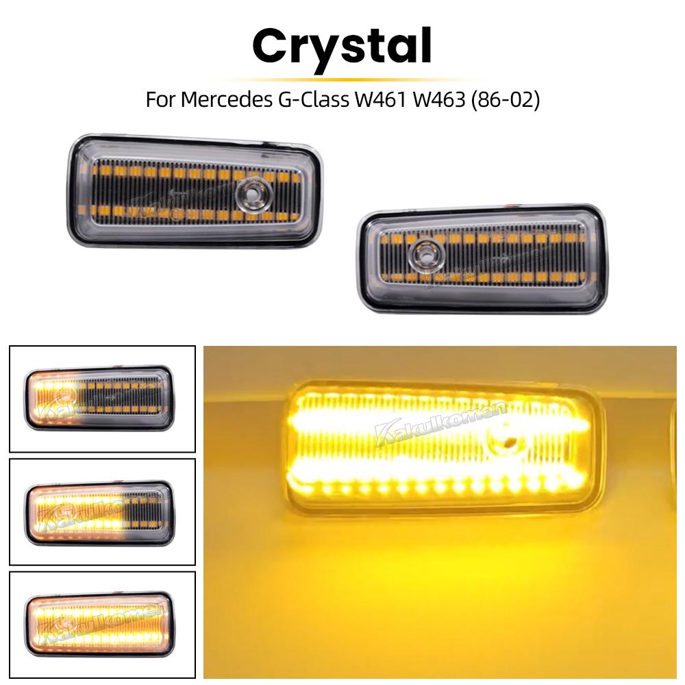2Pcs Sequential Blinker Lamp Side Marker Light For Mercedes Benz G-Class W460 W463 W461 G500 G550 G55 G63 G65 Turn Signal Lights