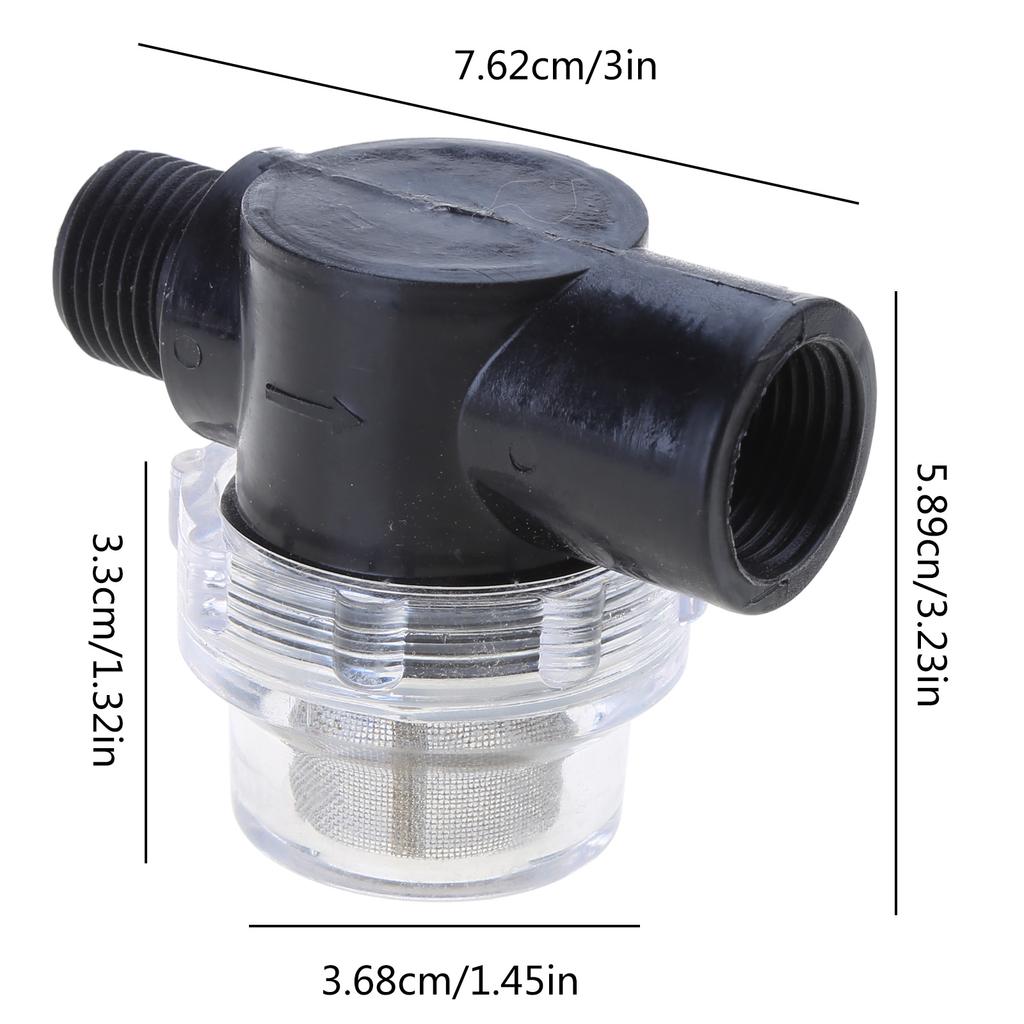Water Pump Strainer 1/2Inch Hose Barb In-Line Strainer Twist-On Sprayer Filter for Water Pump RVs Campers Boats