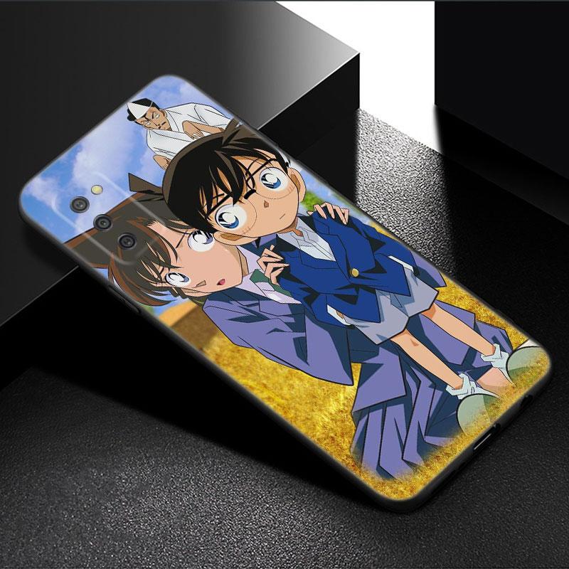 Anime Detective Conan Phone Case For Samsung Galaxy A01 A03 Core A04 E A02 A05 A10 A20 A21 A30 A50 S A6 A8 + A7 2018 Black Cover