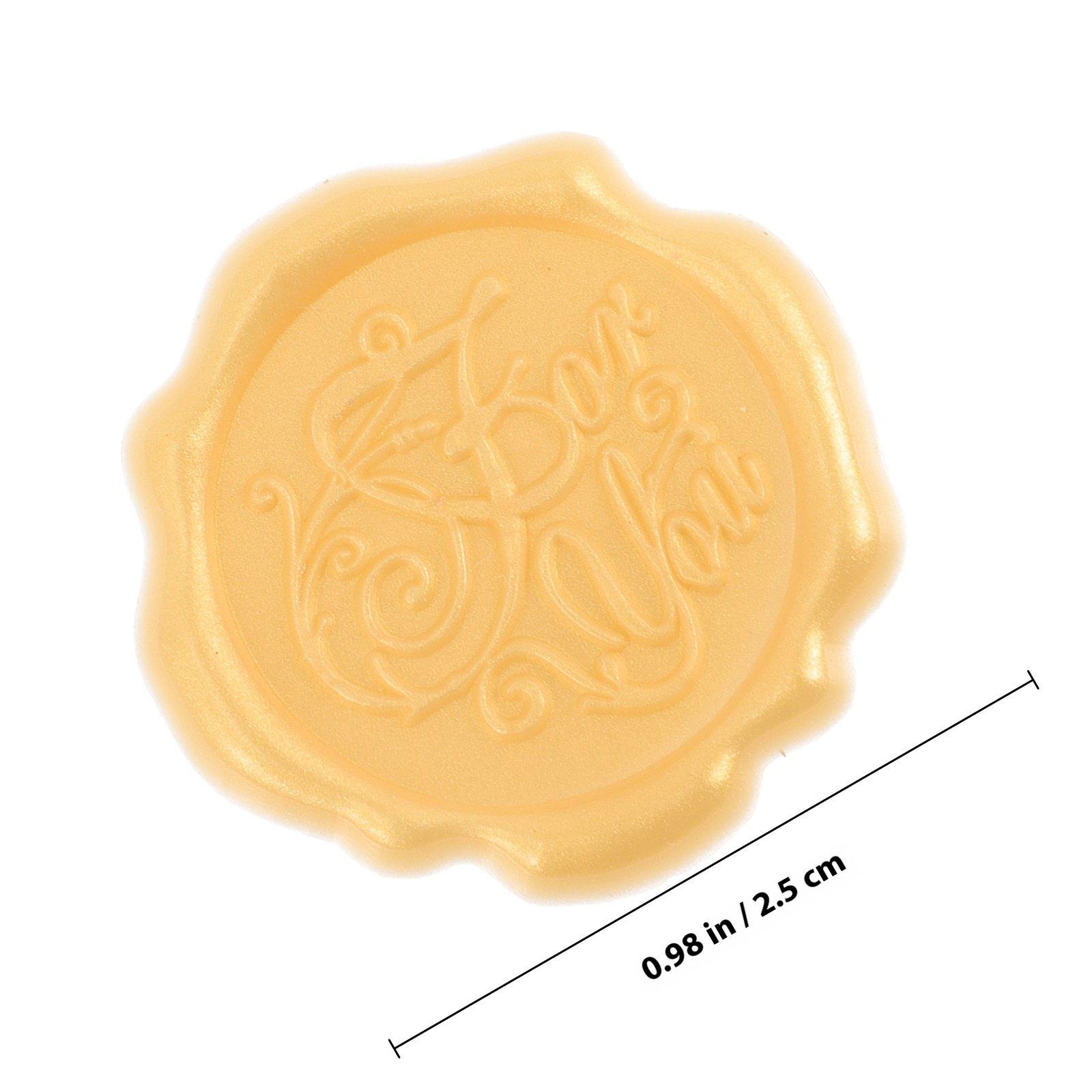 10Pcs Wax Seal Sticker Fire Seal Sticker for Envelopes Scrapbook Albums Journal Craft Decoration Retro DIY Adhesive золотистый