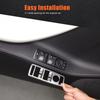 Silver ABS Window Lift Button Panel Cover Trim For Tesla Model S 2014+