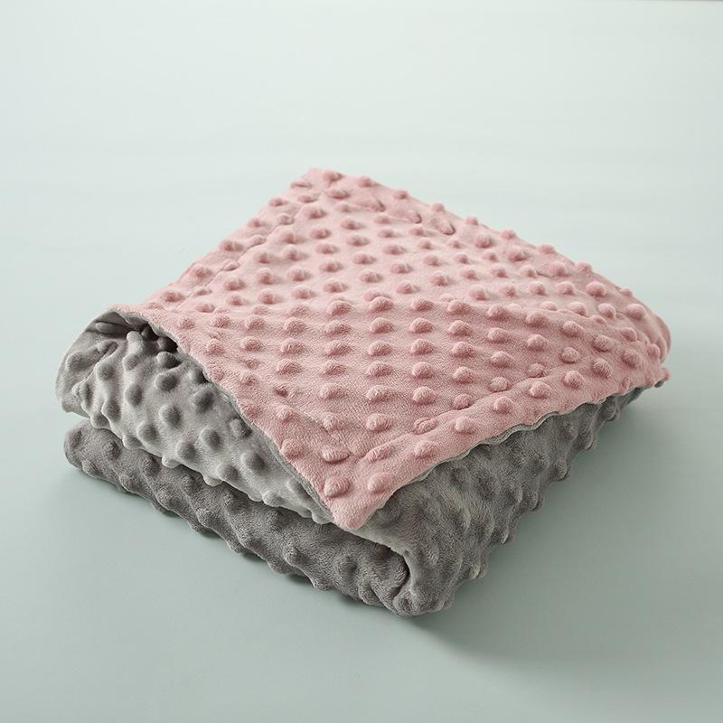 

Baby Blanket Warm Fleece Infant Quilt Bedding Swaddle Wrap Newborn Soft Stroller Sleep Cover Comfortable Washable Thick Blanket 75x100cm сірий