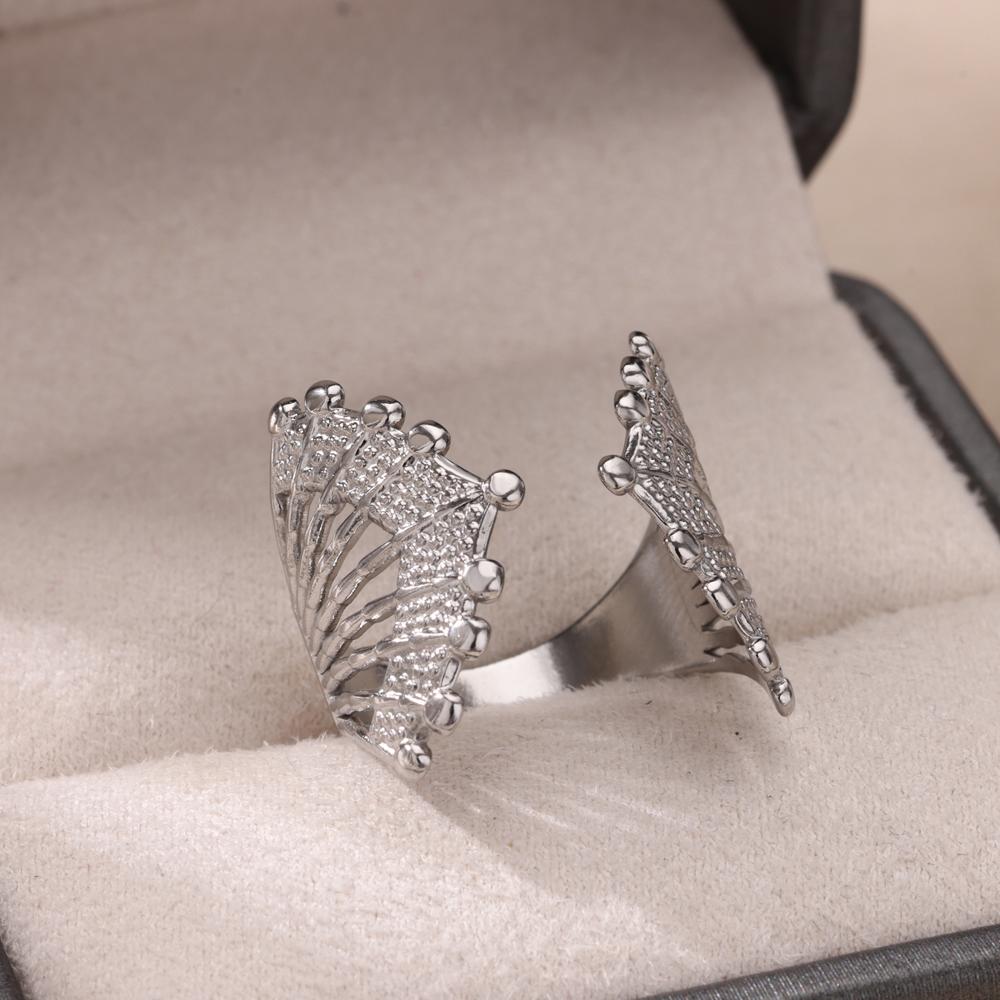 Anillos de Abrazo Geométricos Vintage para Mujer Acero Inoxidable Color Oro Anillo Ajustable Estético Boda Moda Impermeable Circonita