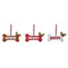 3pcs/set Bone Shape Christmas Tree Decoration Portable Xmas Tree Pendant Hanging Ornaments  Holiday