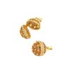 Gold-Plated Hollow Bead Sachet Pendant - Openable Ancient Style DIY Jewelry Ornament
