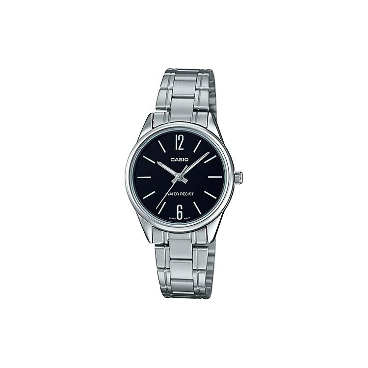 CASIO Women s Standard Series Black Watch LTP-V005D-1B LTP-V005D-1B Silver Strap