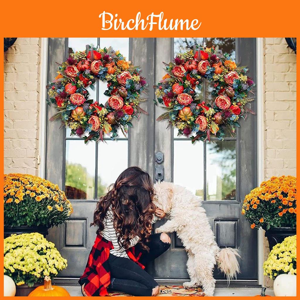 Festive Thanksgiving Day Christmas Wreath Ornament Home Decoration