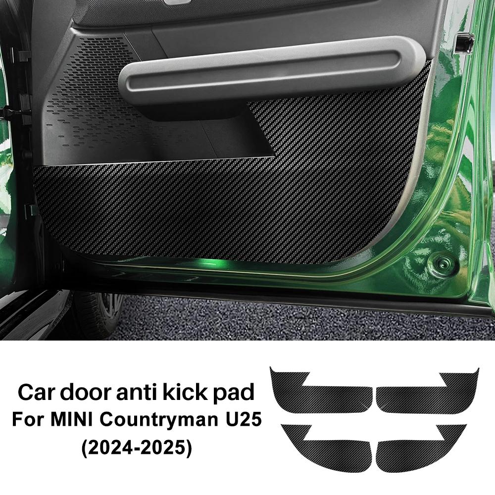 Car Door Anti-Kick Mat for Mini Countryman U25 2024 2025 Suede Leather Interior Sticker Set