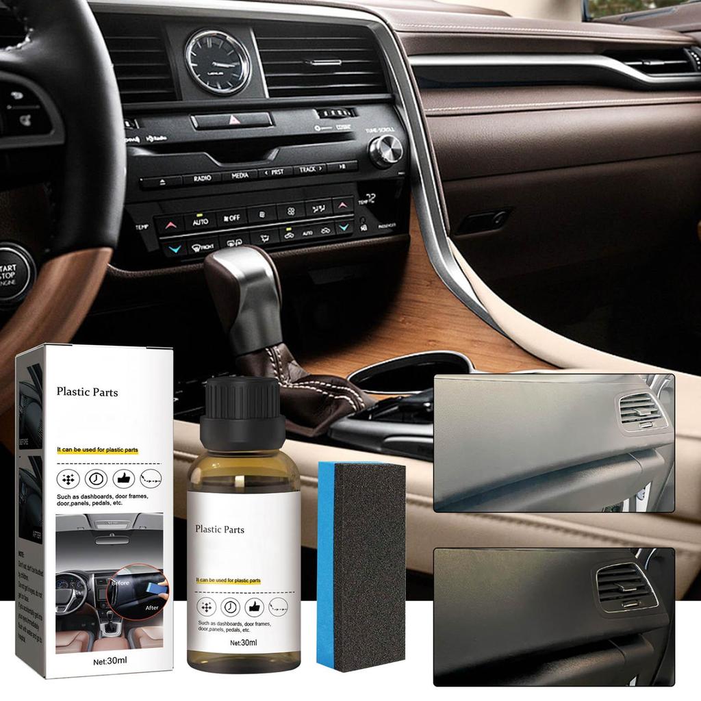 30ml Car Plastic Coating Agent High Protection Plastic Parts Refurbish Agent Set Auto Interior Dashboard Parts Clean Car Care