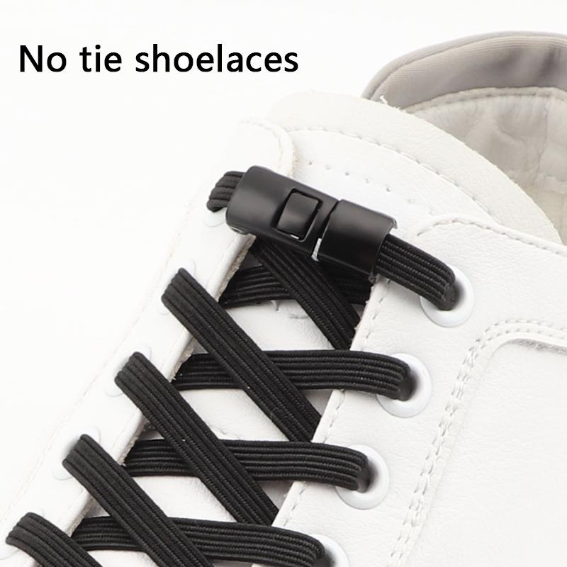 No Tie Shoes Laces for Flat Running Shoes Convenient and Fast for Kids Adult Elastic Laces for Sneakers Cross Buckle Shoelaces