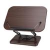 Multifunctional Book Stand Foldable Reading Display Holder with 360 Degree Rotating Base Pen Slot Elastic Page Clips