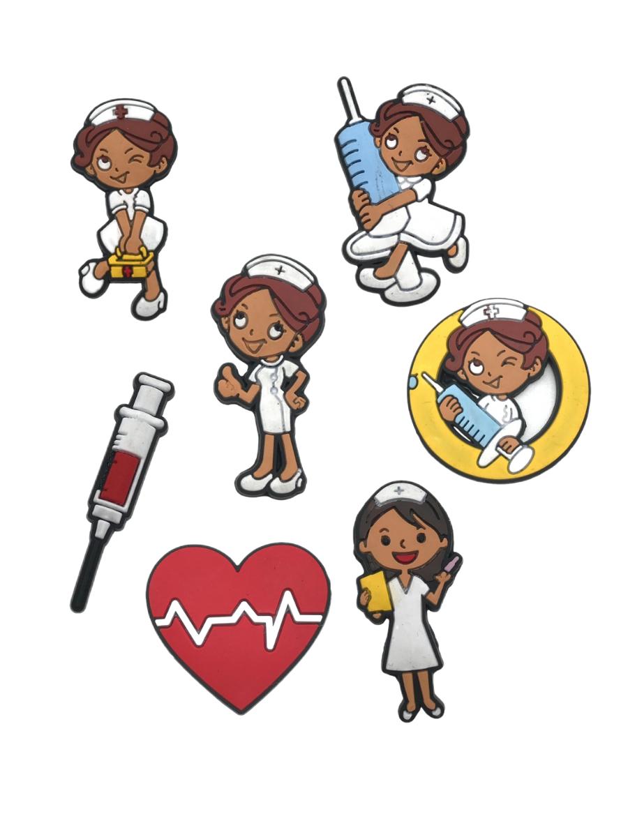 

Джибитсы медицинские истории Medical доктор медсестра для мед. роботника 7 шт аксессуары крокс украшение різнокольоровий
