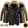 Heren Winterjas JasPlus Size 7XL Dikke Warme Winterparka Heren Fleece Capuchon Militaire Cargo Jassen