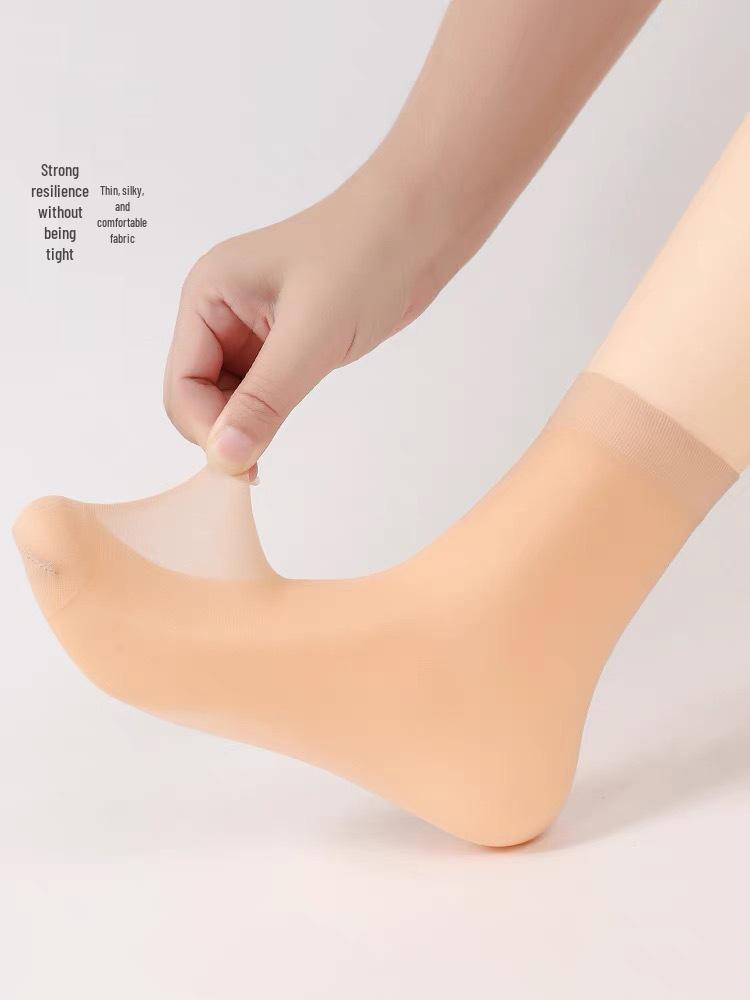 Damen Schwarze Overknee-Strümpfe mit rotem Besatz - Rutschfest, Transparente 0D Seide