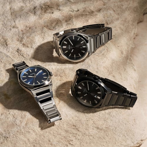 Fossil Everett 3-Hand Watch FS5824 Men's Black, Officially Imported